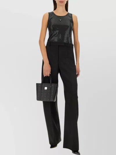 Mcm Sequin Scoop Neck Tank Top