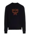 Mcm Shearling Logo Sweatshirt In Black