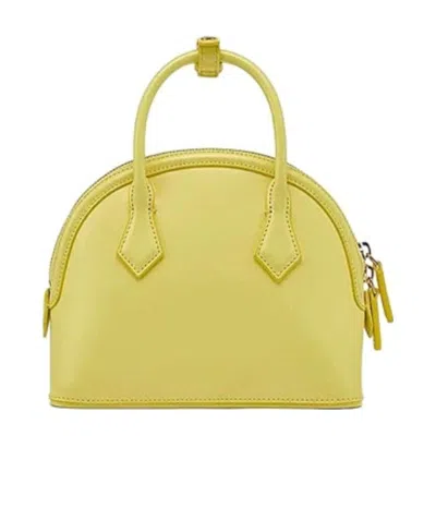 Mcm Shell Handbag In Yellow