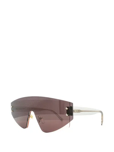 Mcm Shield-frame Sunglasses In White