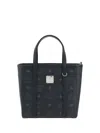 Mcm Mini Toni Monogram Top Handle Bags In Black