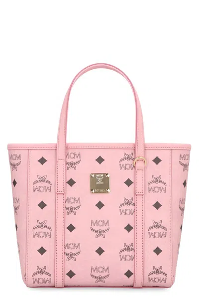 Mcm Shopper Mini Toni Top-zip In Pink