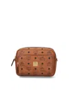 Mcm Shoulder Bag Adjustable Strap Front Pocket In Brown