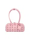 Mcm Monogram Mini Shoulder Bag In Pink