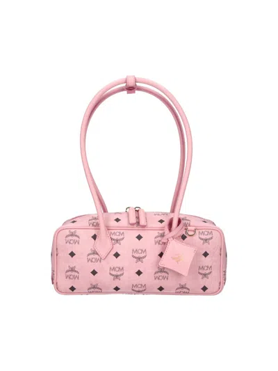 Mcm Shoulder Bag East-west "aren" In Pink