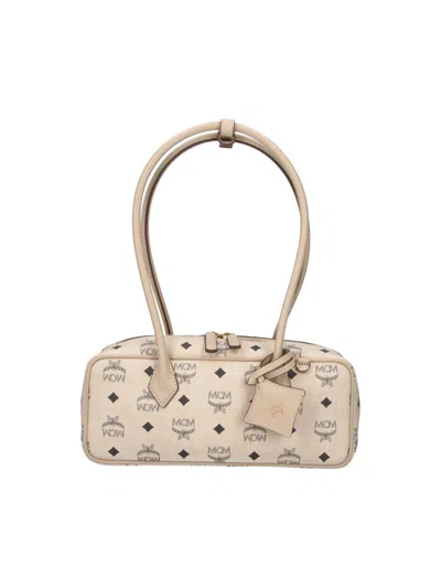Mcm Shoulder Bag East-west "aren" In Sand