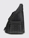 Mcm Aren Sling Printed Canvas Backpack In Red