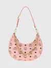Mcm Aren Crescent Hobo Shoulder Bags Pink In Pink