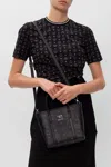 Mcm Shoulder Bag With Logo In Black