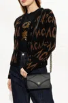 Mcm Shoulder Bag With Logo In Black