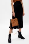 Mcm Shoulder Bag With Logo In Brown