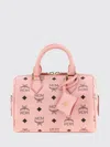 Mcm Structured Top Handle Handbag With Detachable Strap In Pink