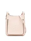 Mcm Pastel Pink Leather Mini Himmel Hobo Crossbody Bag In Neutral
