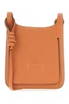 Mcm Caramel Leather Mini Himmel Crossbody Bag