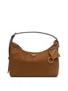 Mcm Brown Nylon-leather Shoulder Bag With Design In Brown