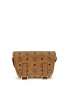 Mcm Aren Mini Shoulder Bag In Brown