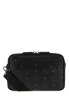 Mcm Printed Canvas Small Diamond Crossbody Bag In Black