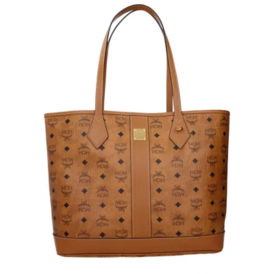 Mcm Shoulder Bags New Liz Woman Brown/cognac Woven Fabric Other