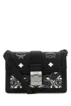 Mcm Small Tracy Bandana Monogram Shoulder Bag In Black