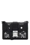 Mcm Small Tracy Bandana Monogram Shoulder Bag In Black