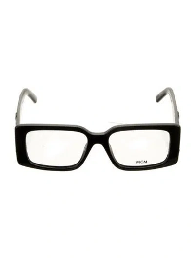 Pre-owned Mcm Signature Logo Square Eyeglasses In Black