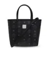 Mcm Signature Pattern Shoulder Bag In Black