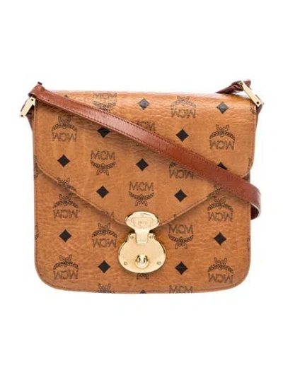 Pre-owned Mcm Signature Portfolio In Neutrals