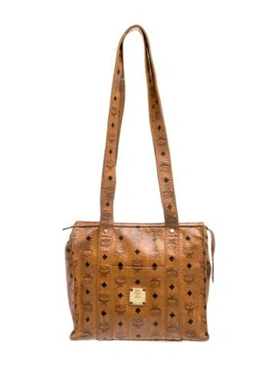 Pre-owned Mcm Signature U6 Vintage In Brown