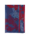 Mcm Silk-blend Scarf Shawl In Blue