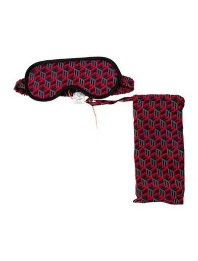 Pre-owned Mcm Silk Eye Mask W/ Tags In Black