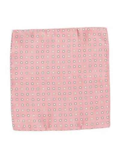 Pre-owned Mcm Silk Patterned Scarf In Red