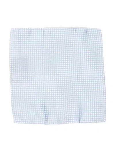 Pre-owned Mcm Silk Polka Dot Print Scarf In Blue