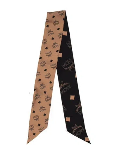 Pre-owned Mcm Silk Printed Scarf