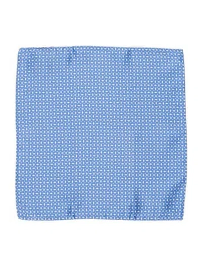 Pre-owned Mcm Silk Printed Scarf In Blue