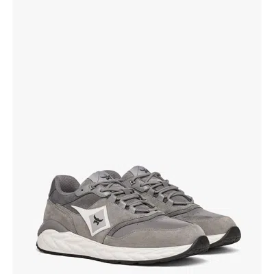 Mcm Skywander Lo Sneakers In Calf Suede And Leather