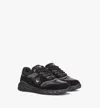 Mcm Skywander Lo Sneakers In Calf Suede And Leather In Black