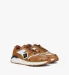 Mcm Skywander Lo Sneakers In Visetos In Cognac