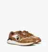 Mcm Skywander Lo Sneakers In Visetos In Cognac
