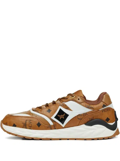 Mcm Skywander Logo Sneakers In Brown