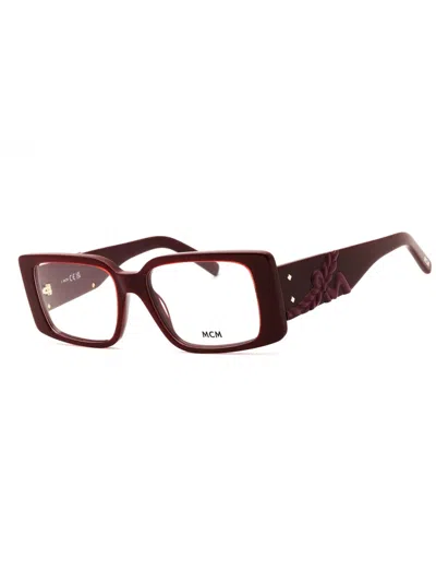 Mcm Sleek Rectangular Eyeglasses Mw5003 For Women In Burgundy