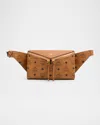 Mcm Small 3d Diamond Visetos Belt Bag In Cognac