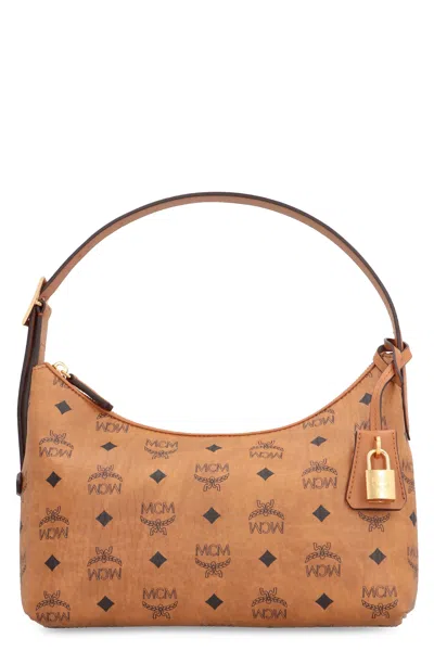 Mcm Small Aren Hobo In Visetos In Pattern