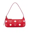 Mcm Aren Shoulder Bag In Maxi Visetos In Red