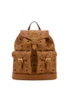 Mcm Small Aren Monogram-print Backpack
