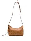Mcm Small Viseto-print Shoulder Bag In Brown