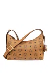 Mcm Aren Visetos Monogram Hobo Bag In Brown