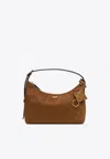Mcm Brown Nylon-leather Shoulder Bag With Design In Brown