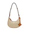 Mcm Small Ascending Moon Shoulder Bag In Nude