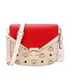 Mcm Small Color Satchel In Nude