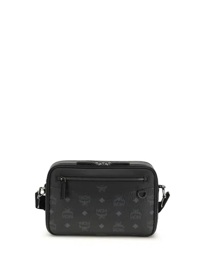 Mcm Small Diamond Crossbody Bag In Black